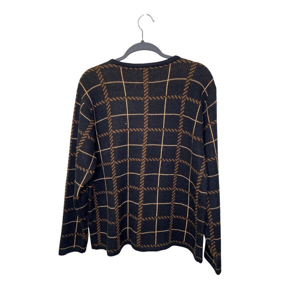 Crystal-Kobe Womens Floral Embroidered Knit Cardigan Sweater Sz LRG Grandmacore - Picture 2 of 9